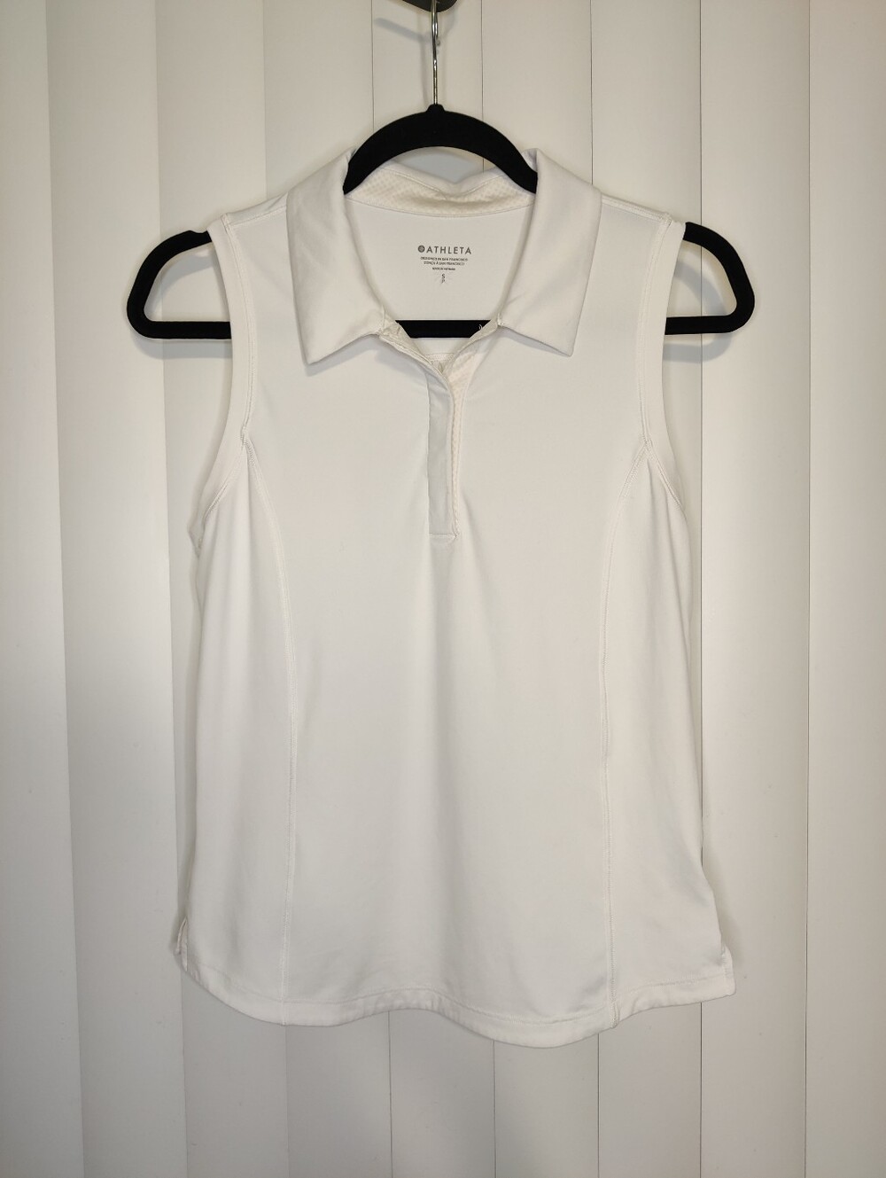 Athleta White Collared Tank Top - Women's